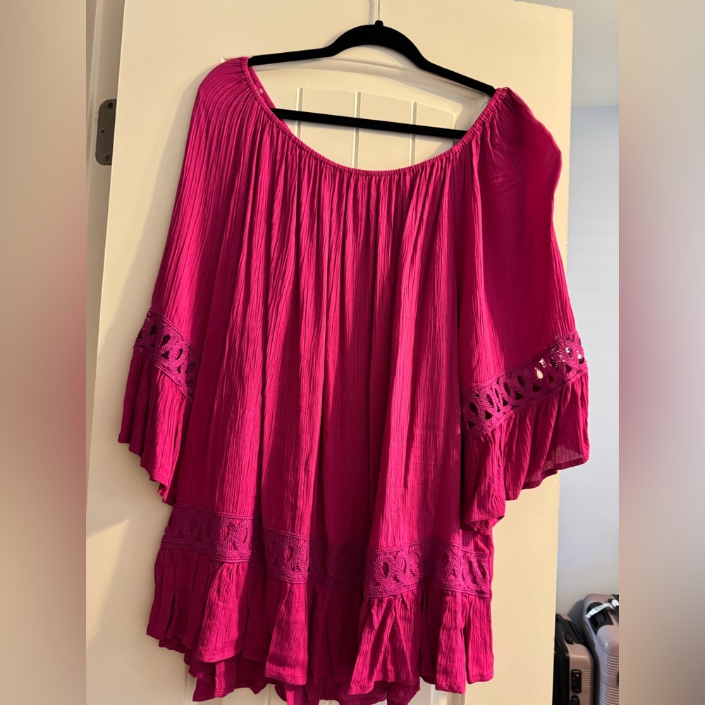 Cato Magenta Off-Shoulder Blouse